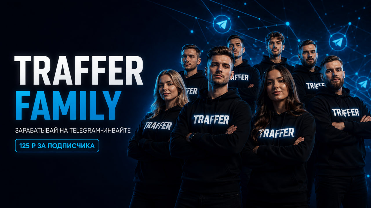 TRAFFER FAMILY 
— готовая платформа для трафферов.